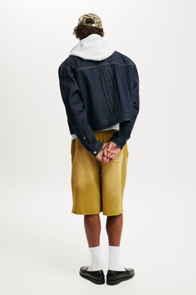 Cotton On Super Baggy Fleece Short Chartreuse / Y2k Wash