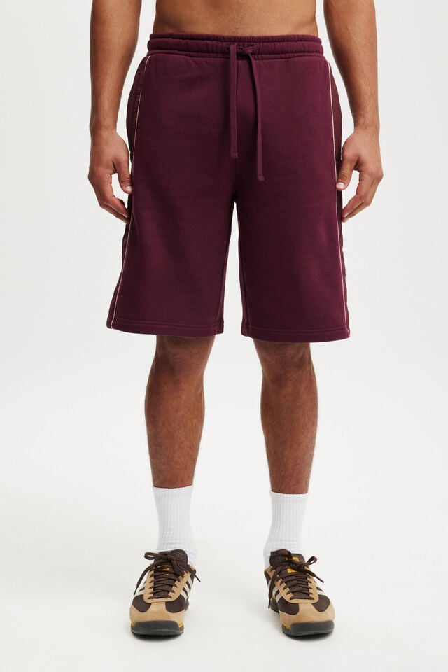 Cotton On Super Baggy Fleece Short Velvet Plum / Burgundy