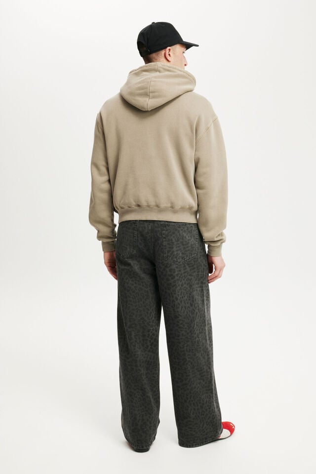 Cotton On Super Baggy Jean Textured Leopard Overdye