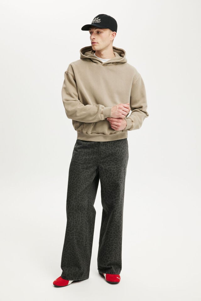 cotton on Super Baggy Jean textured leopard overdye