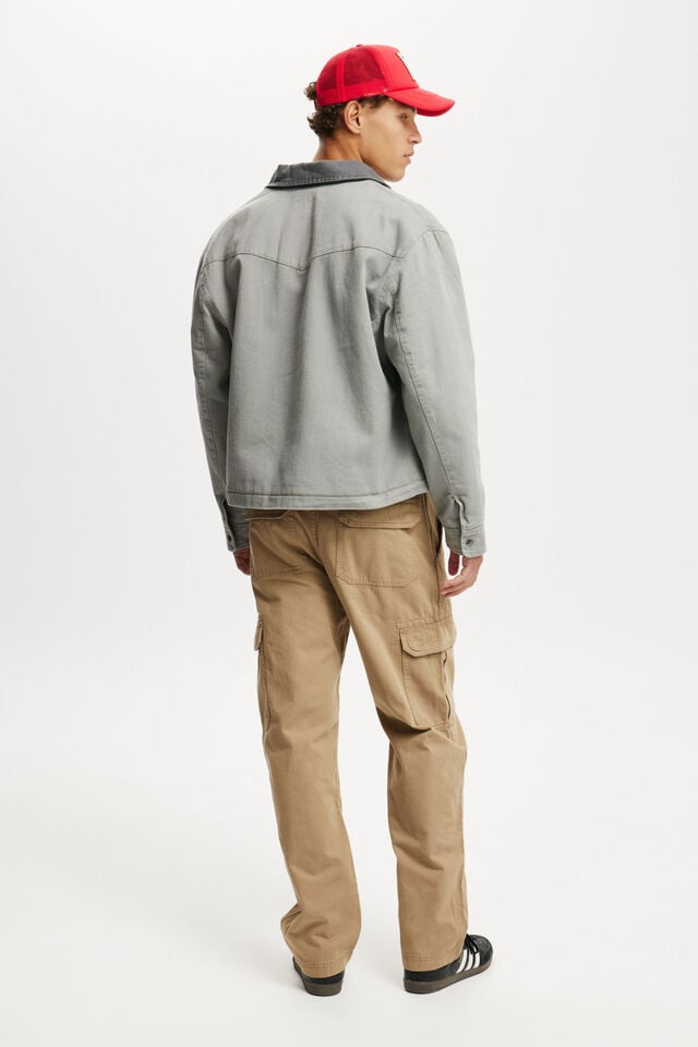 Cotton On Tactical Cargo Pant Light Camel Herringbone