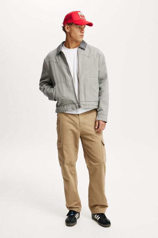 cotton on Tactical Cargo Pant light camel herringbone
