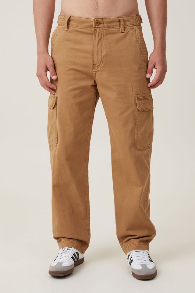 Cotton On Tactical Cargo Pant Vintage Tobacco Herringbone