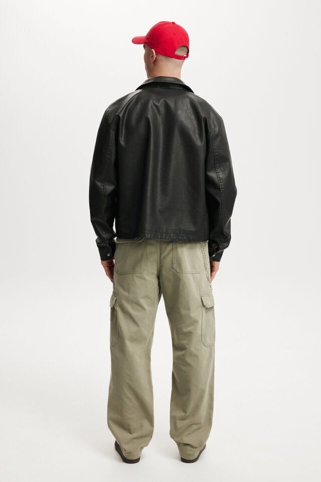 Cotton On Tactical Cargo Pant Washed Military Herringbone