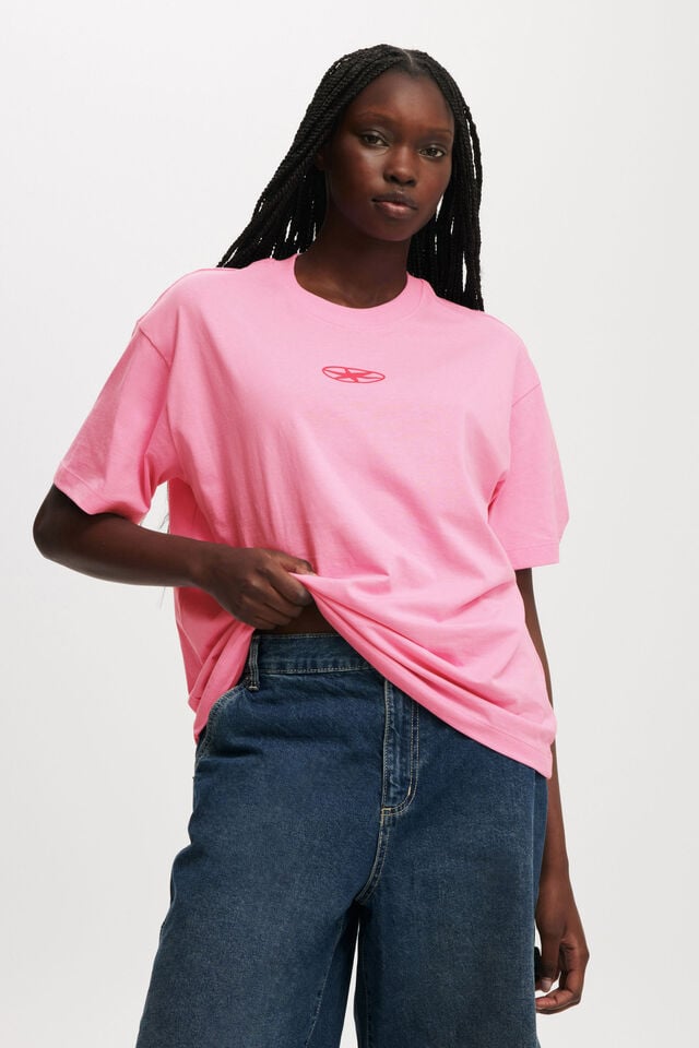 Cotton On The Boxy Graphic Tee Dreamstate/ Lollipop Pink