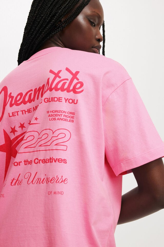 cotton on The Boxy Graphic Tee dreamstate/ lollipop pink