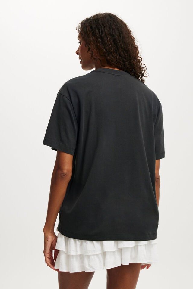 Cotton On The Boxy Graphic Tee Heartbreak Fades/washed Black