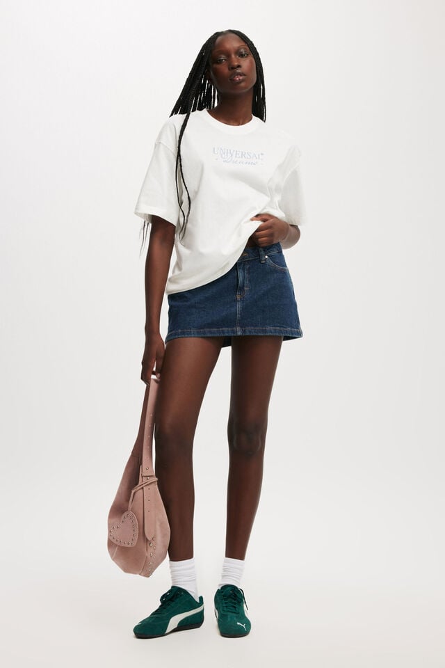 Cotton On The Boxy Graphic Tee Universal Dreams/ Vintage White