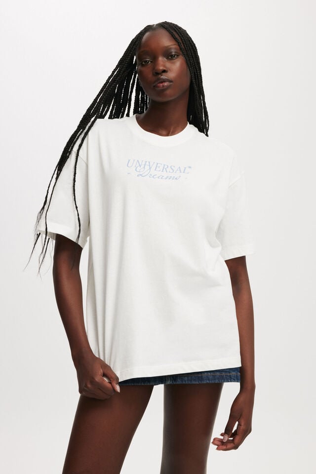 Cotton On The Boxy Graphic Tee Universal Dreams/ Vintage White