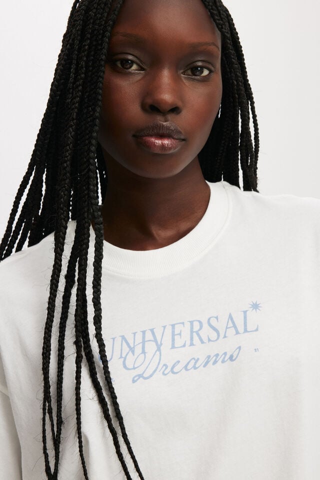 Cotton On The Boxy Graphic Tee Universal Dreams/ Vintage White
