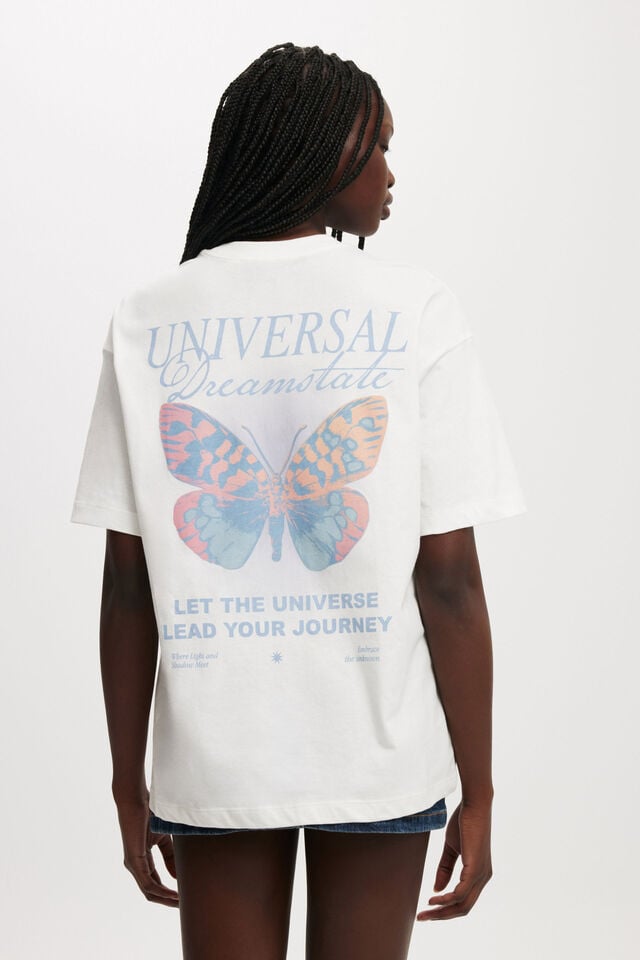 cotton on The Boxy Graphic Tee universal dreams/ vintage white