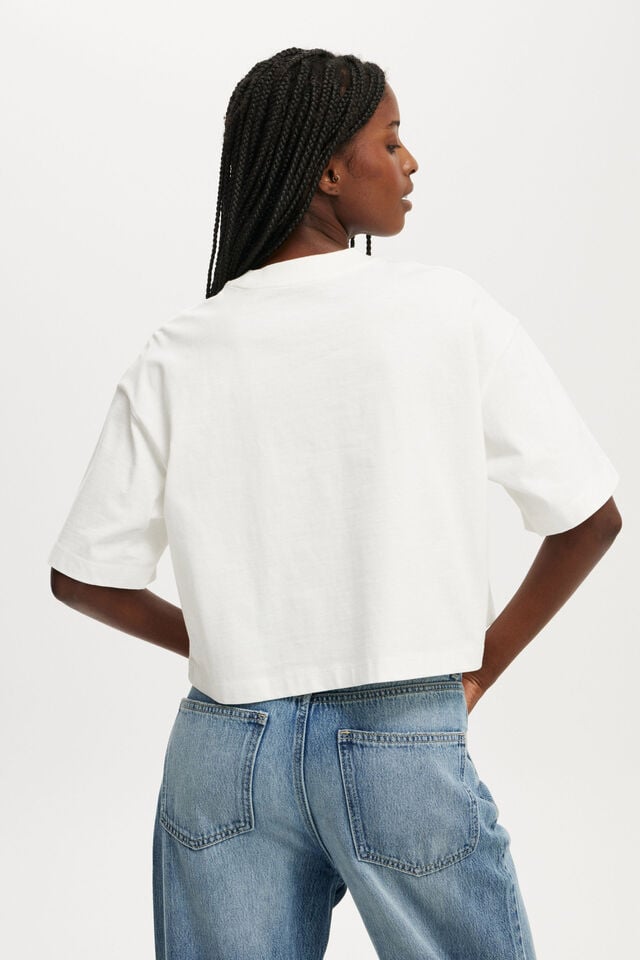 Cotton On The Cropped Boxy Graphic Tee Moonlight/marshammlow