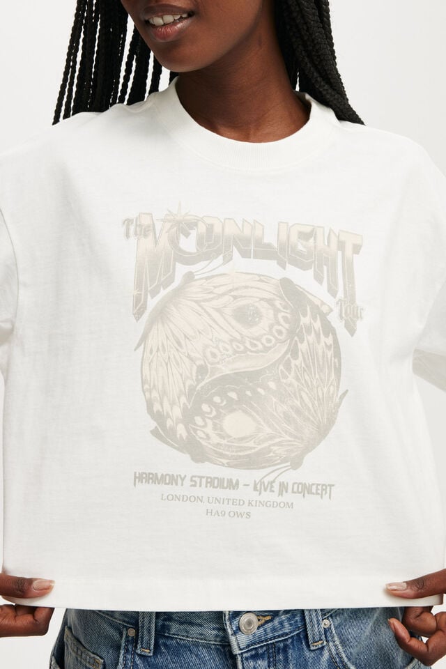 Cotton On The Cropped Boxy Graphic Tee Moonlight/marshammlow