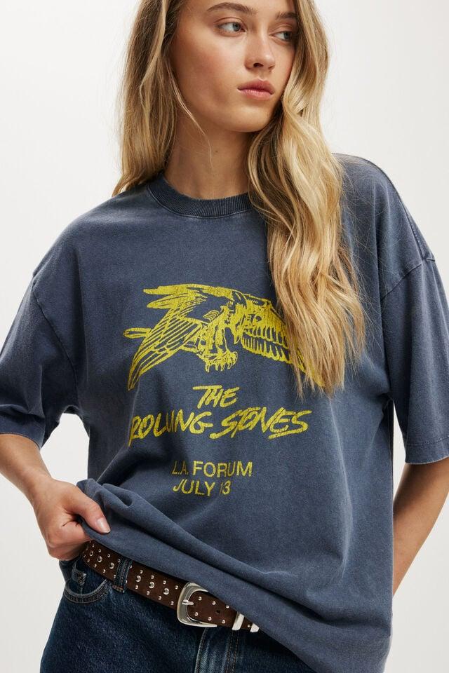 Cotton On The Lcn Music Boxy Graphic Tee Lcn Br Rolling Stones La Friday Live/ Collegi