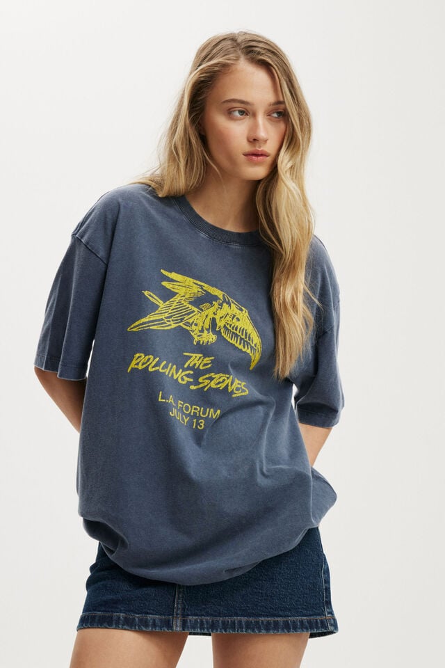 cotton on The Lcn Music Boxy Graphic Tee lcn br rolling stones la friday live/ collegi