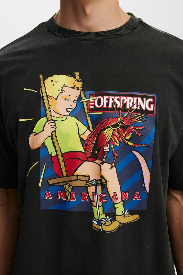 Cotton On The Offspring Box Fit T-Shirt Lcn Cor Washed Black/the Offspring -americana