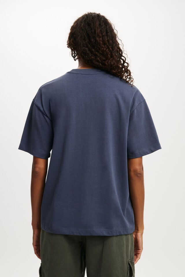 Cotton On The Premium Boxy Graphic Tee London / Collegiate Navy