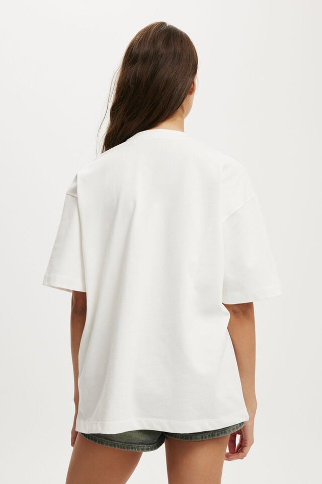 Cotton On The Premium Boxy Graphic Tee South Dakota Rodeo/ Vintage White