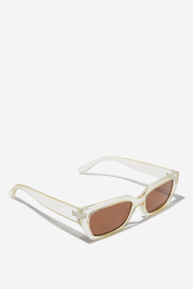 Cotton On The Razor Sunglasses Butter Crystal/brown