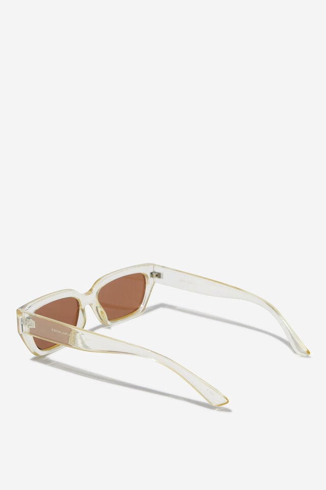 Cotton On The Razor Sunglasses Butter Crystal/brown