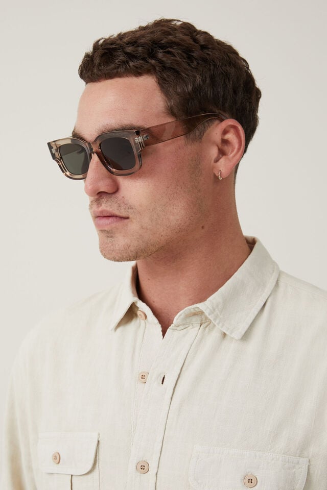 Cotton On The Relax Sunglasses Cola Crystal/dark Green