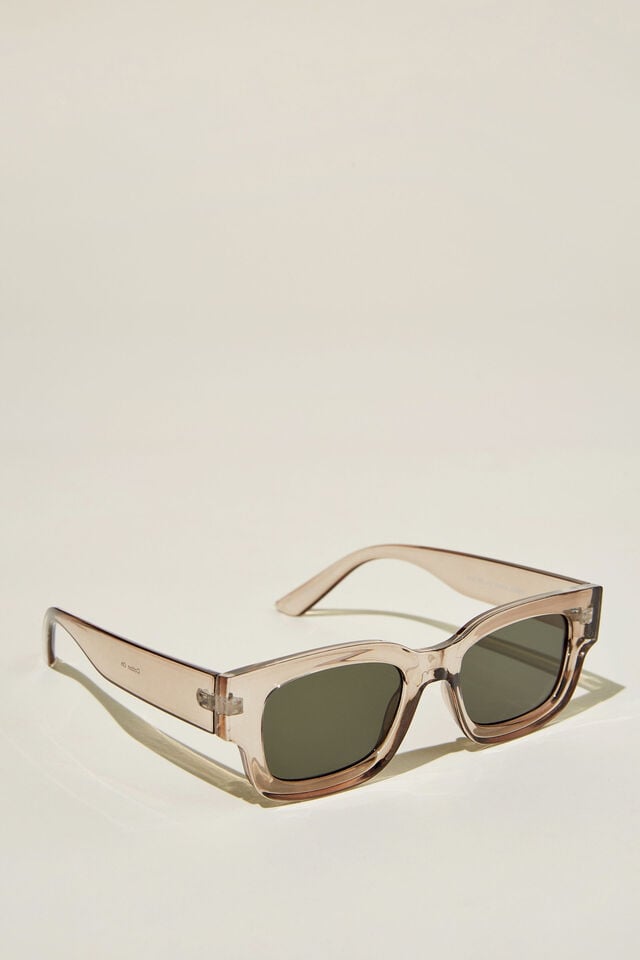 Cotton On The Relax Sunglasses Cola Crystal/dark Green