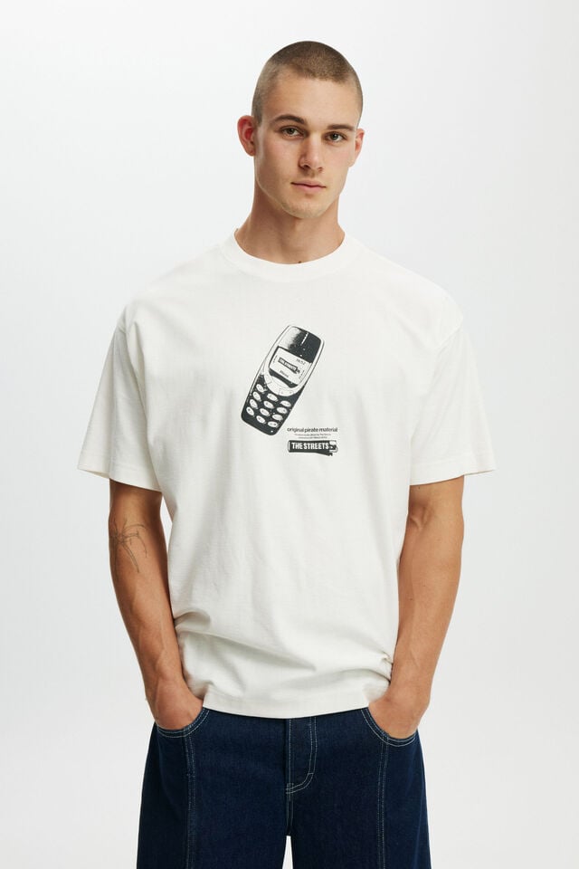 cotton on The Streets Box Fit T-Shirt lcn cor vintage white / the streets - pirate