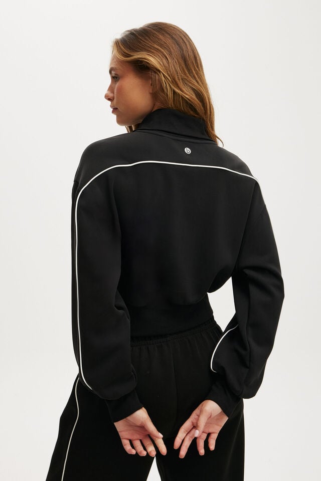 Cotton On The Ultimate Soft Track Jacket Black/white