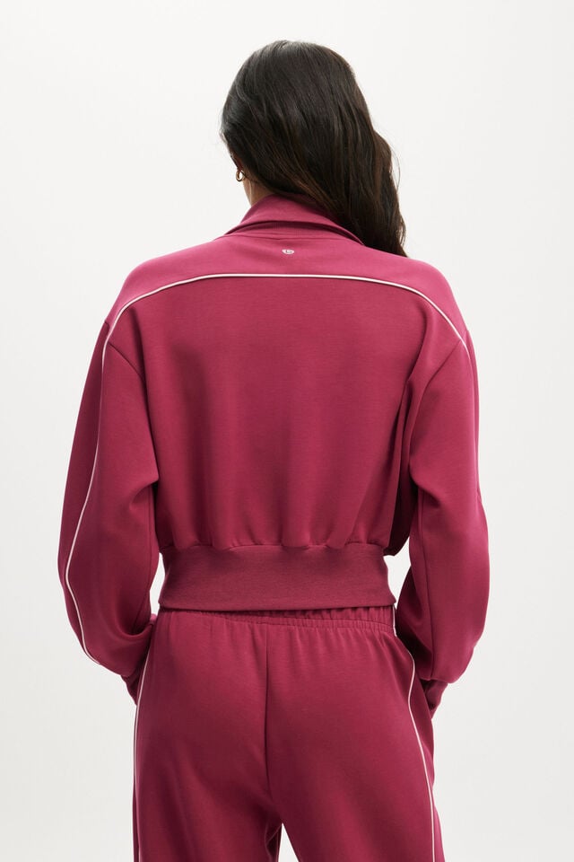 Cotton On The Ultimate Soft Track Jacket Sangria/cherry Dream