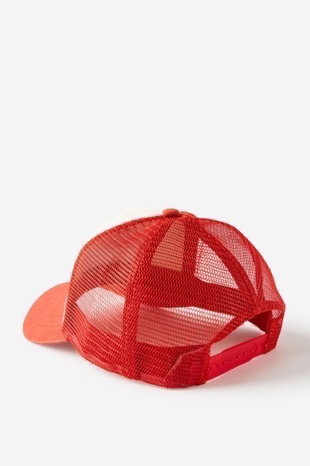Cotton On Trucker Hat Dusty Cream/vintage Red/hollywood