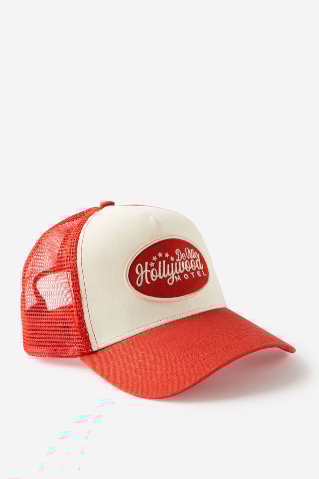 cotton on Trucker Hat dusty cream/vintage red/hollywood