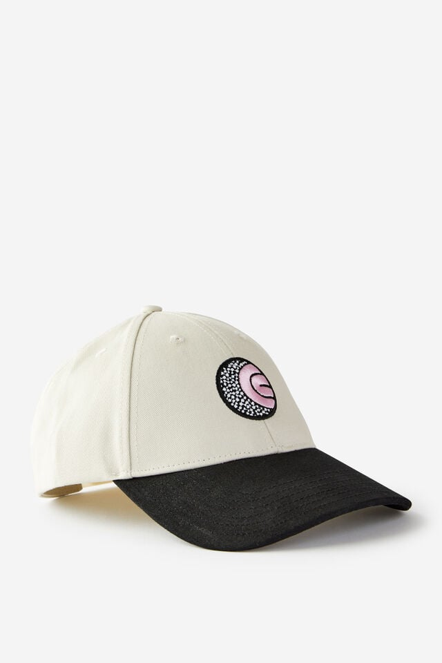 cotton on Tylah Saunders 6 Panel Ball Cap lcn tylah saunders bone/black/circle