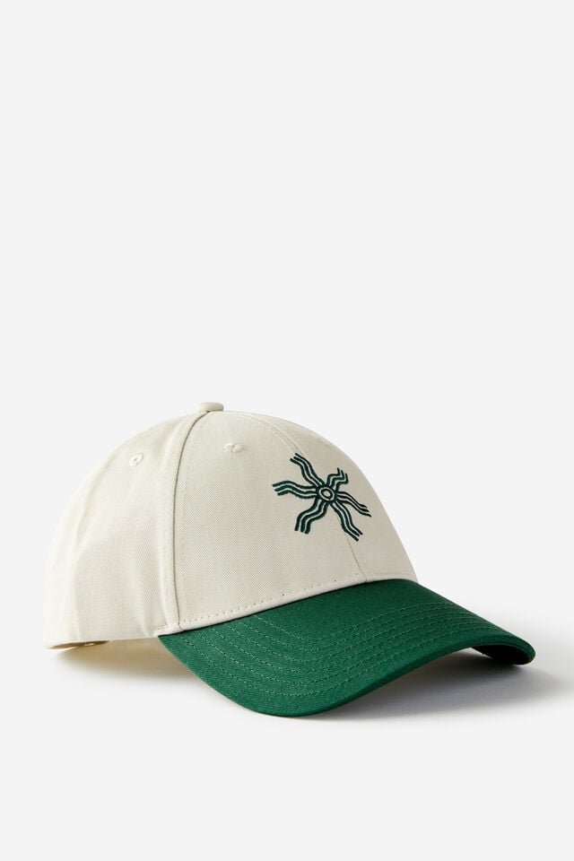 cotton on Tylah Saunders 6 Panel Ball Cap lcn tylah saunders white/teal/star