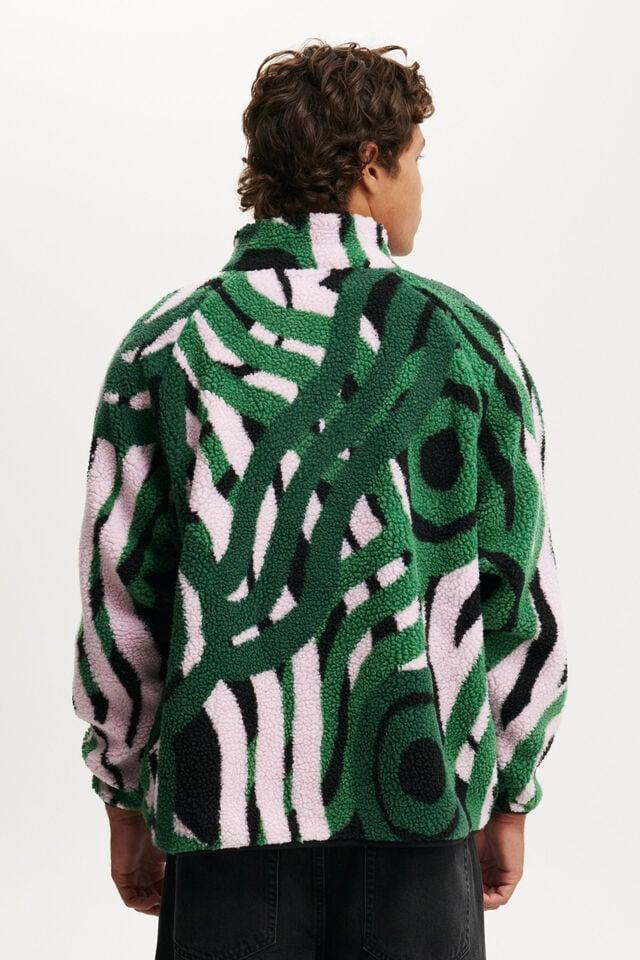 Cotton On Tylah Saunders Teddy 1/2 Zip Fleece Lcn Bra Green / Tylah Saunders - Untitled 2