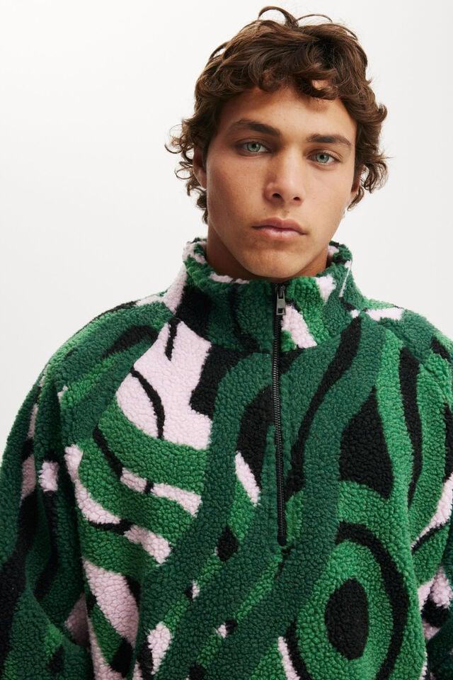 Cotton On Tylah Saunders Teddy 1/2 Zip Fleece Lcn Bra Green / Tylah Saunders - Untitled 2