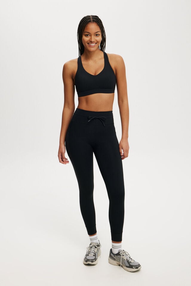 Cotton On Ultimate High Impact Racer Back Crop Black