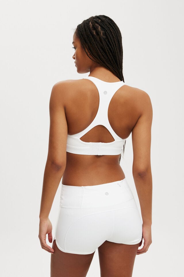 Cotton On Ultimate High Impact Racer Back Crop White