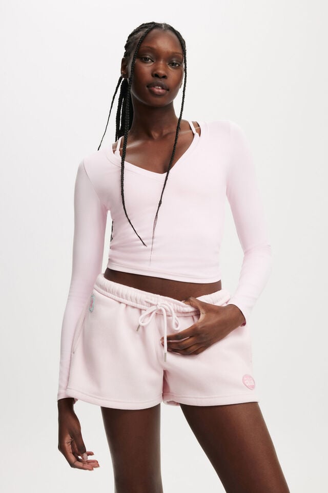 cotton on Ultra Soft Plunge Front Long Sleeve cherry dream