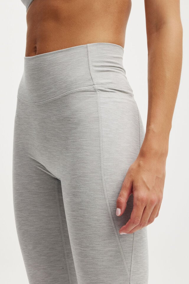 Cotton On Ultra Soft Side Pocket Full Length Tight Light Grey Marle
