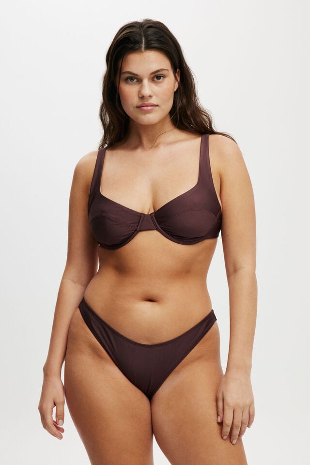 cotton on Underwire Balconette Bikini Top willow brown shimmer