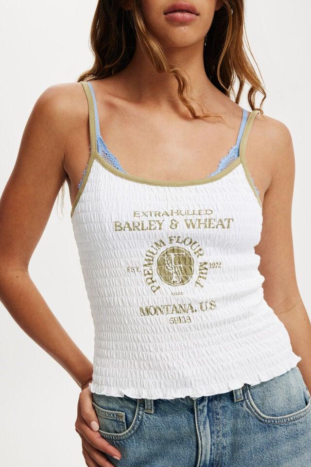 Cotton On Urban Graphic Cami Premium Flower Mill/white