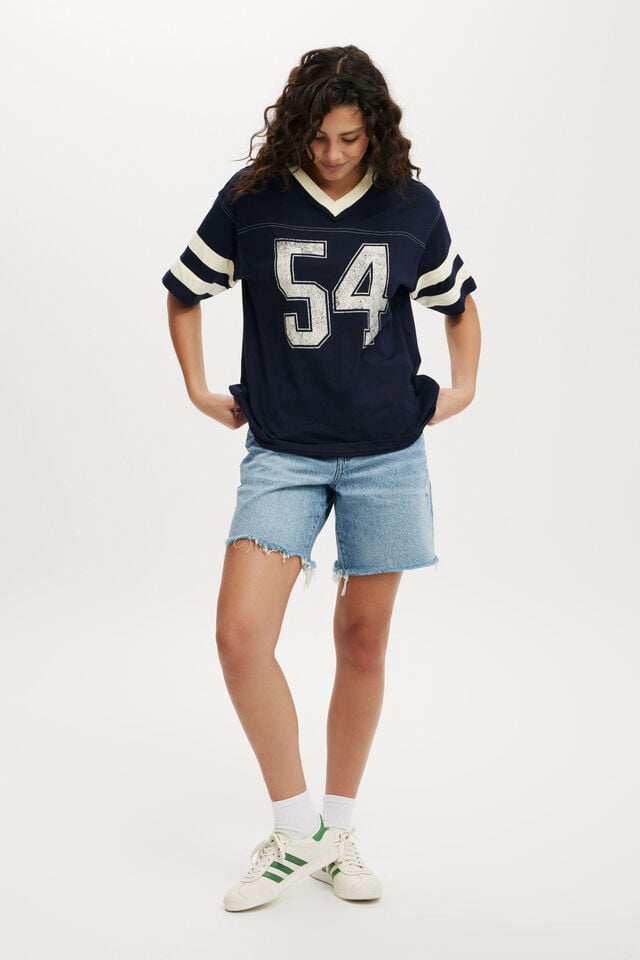 Cotton On V Neck Oversized Graphic Tee Winter Night/ 54