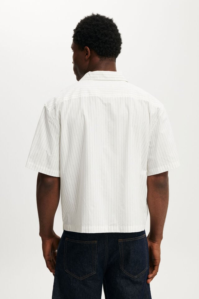 Cotton On Ventura Short Sleeve Shirt White Stripe / Print