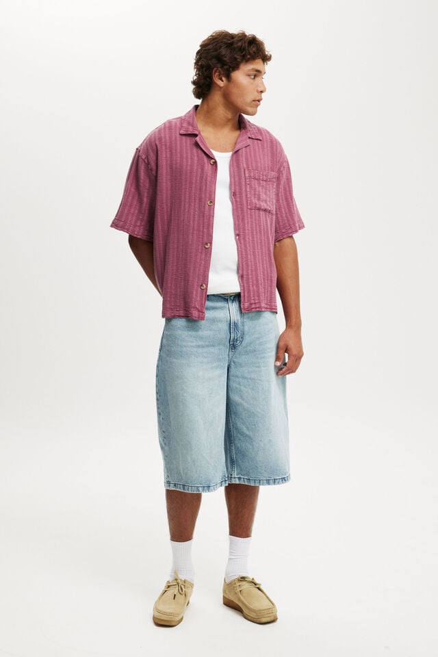 Cotton On Washed Box Fit Short Sleeve Shirt Washed Coral