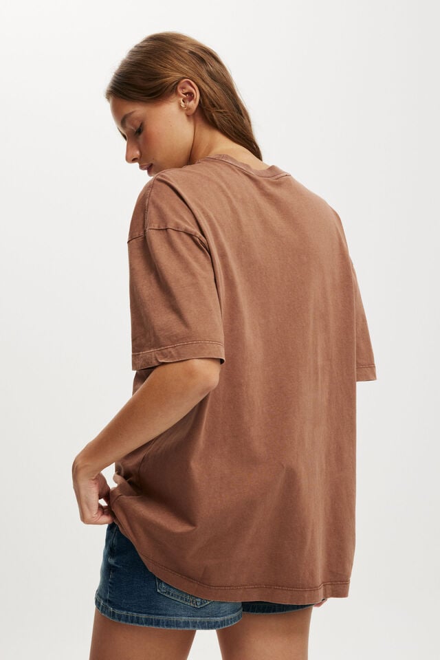 Cotton On Willie Nelson Boxy Graphic Tee Lcn Br Willie Nelson Boot/ Rodeo Brown