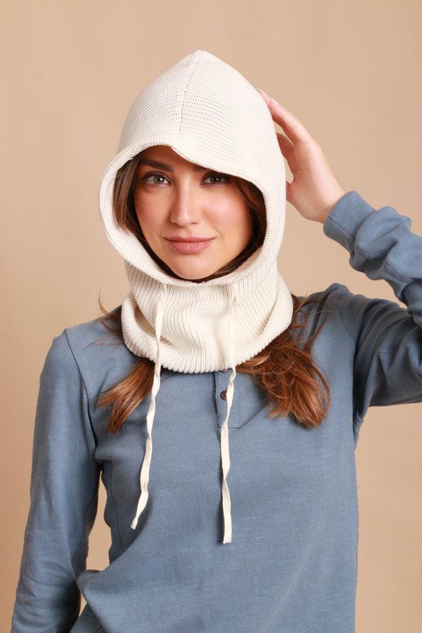 Cottonique Allergy-Free Knitted Snood With Drawstring