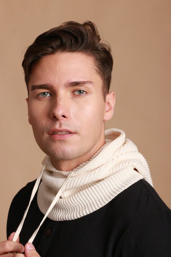 cottonique Allergy-Free Knitted Snood with Drawstring