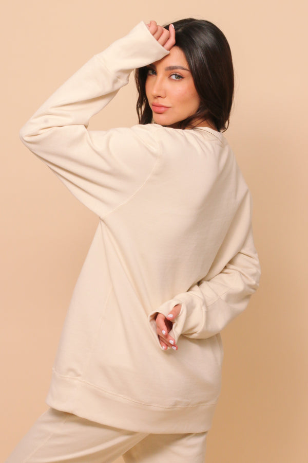 Cottonique Allergy-Free Organic Cotton Pullover Sweatshirt