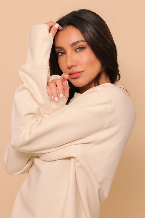 Cottonique Allergy-Free Organic Cotton Pullover Sweatshirt