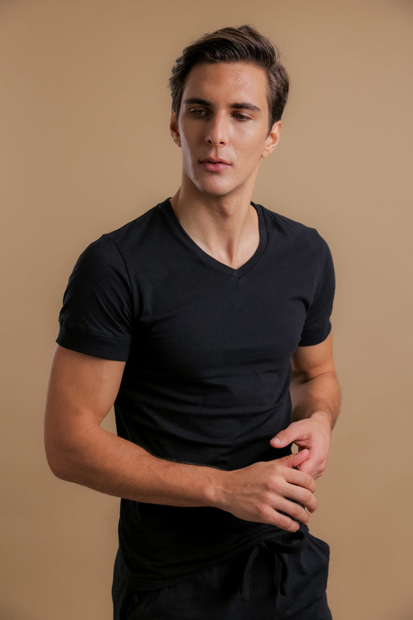 Cottonique Men's Athletic V-Neck Shirt